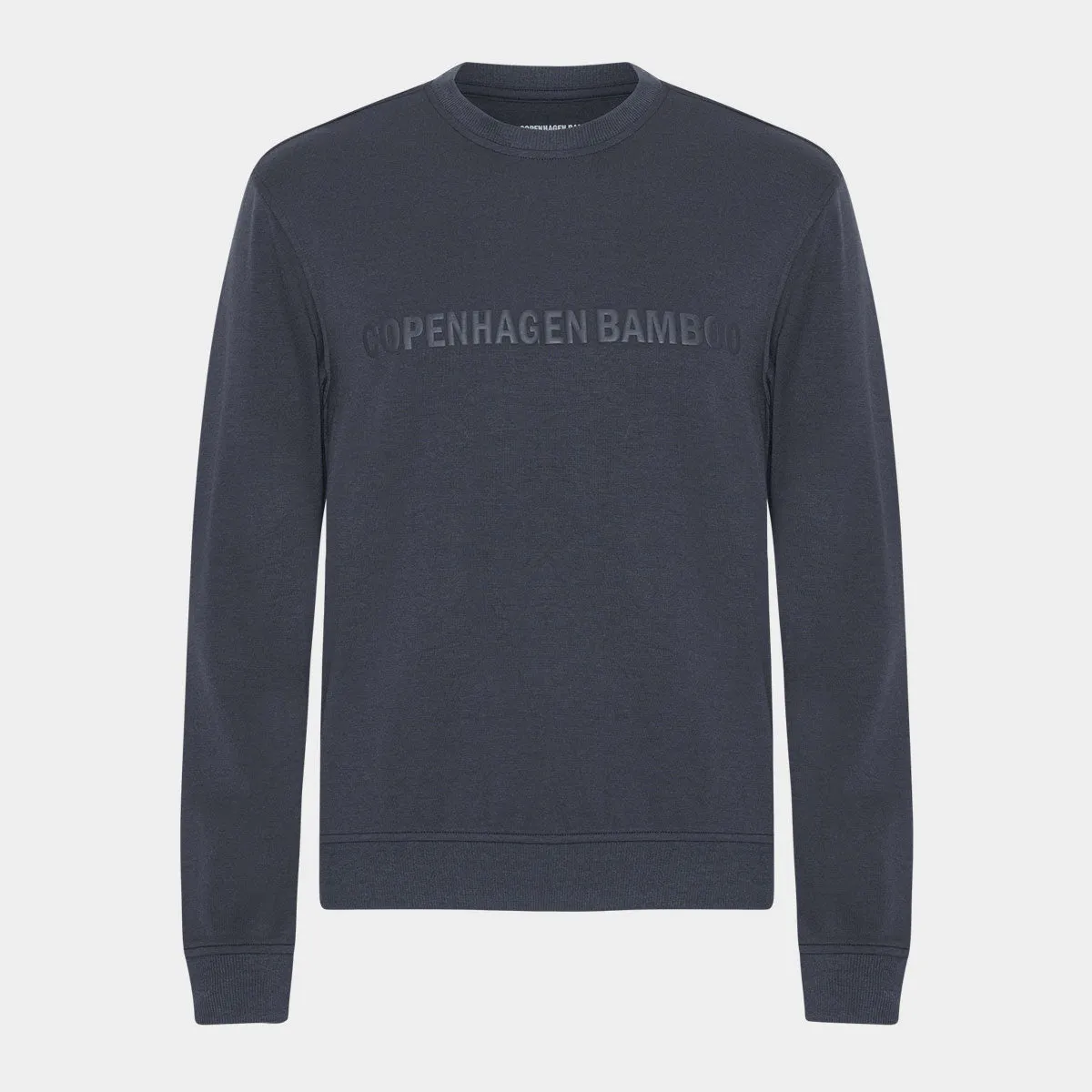 Mørkegrå bambus sweatshirt med logo