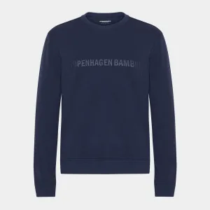 Navy bambus sweatshirt med logo
