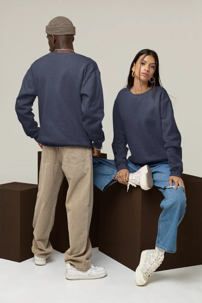 Navy Blue Oversized Sweatshirt for men