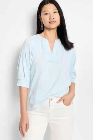 NIC ZOE Crinkle Knit Cafe Top