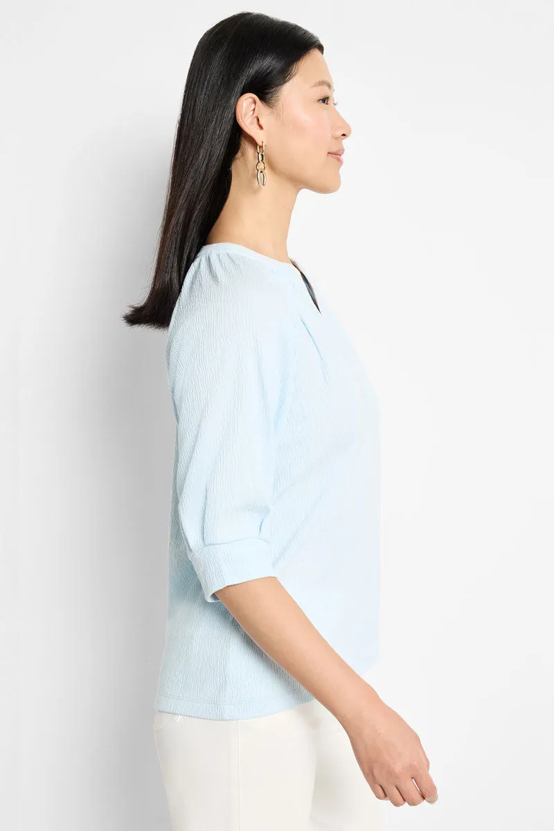 NIC ZOE Crinkle Knit Cafe Top