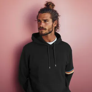 Paul Smith Stripe Detail Hoody Sweat Top in Black