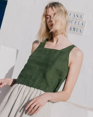 PERCE cropped linen top