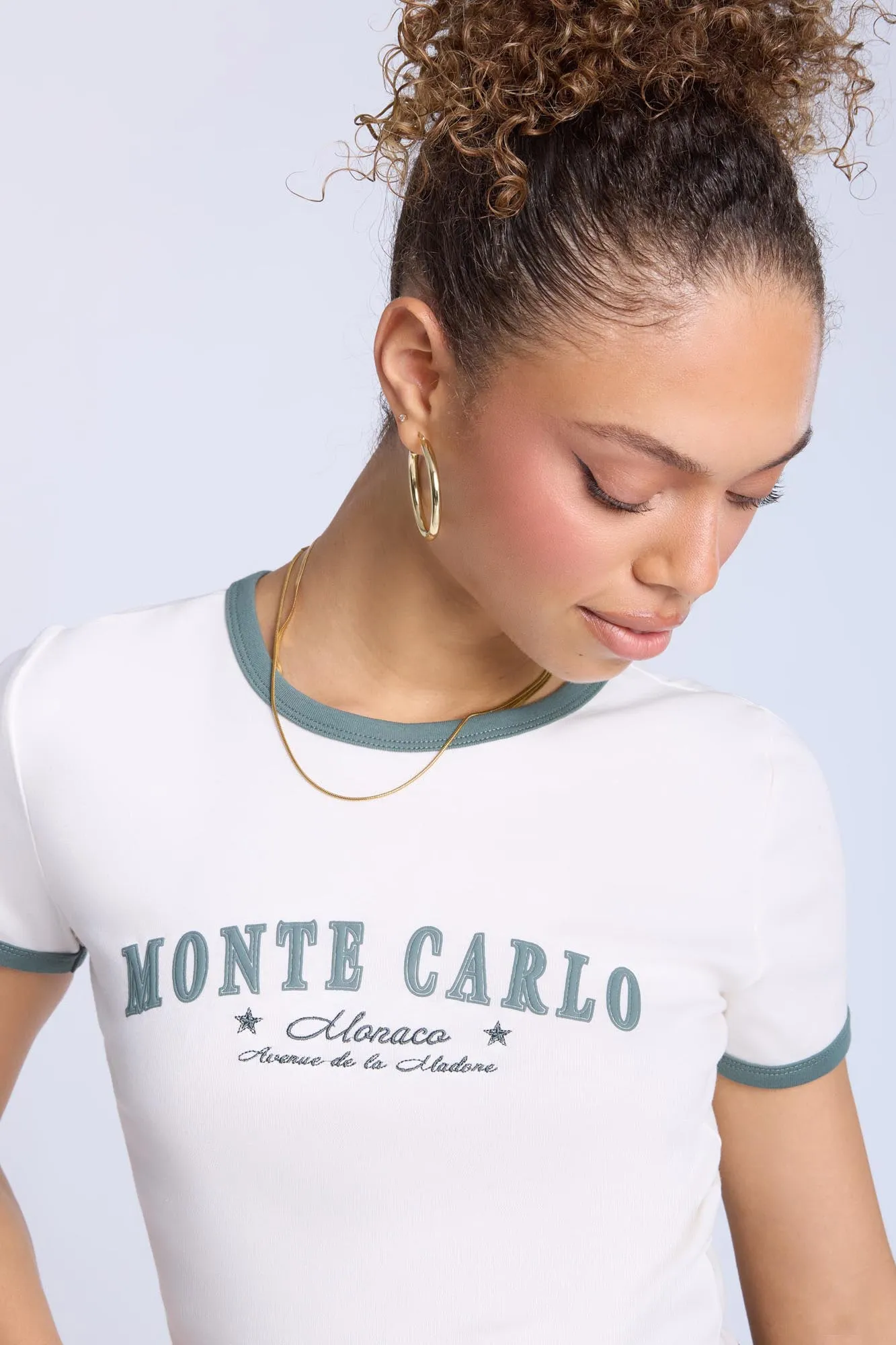 Ribbed Crew Neck Baby Tee