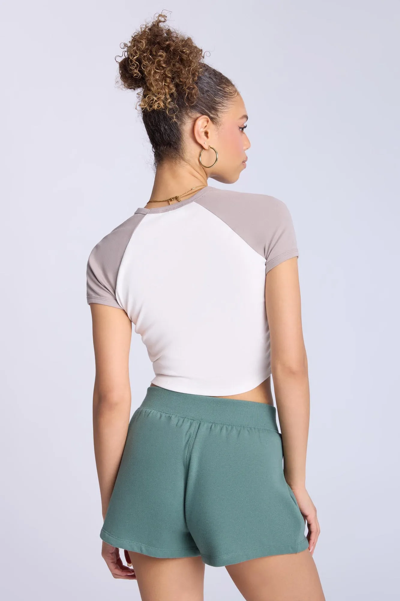 Ribbed Crew Neck Baby Tee