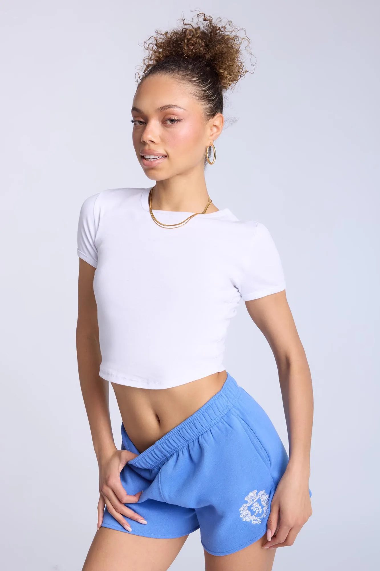 Ribbed Crew Neck Baby Tee
