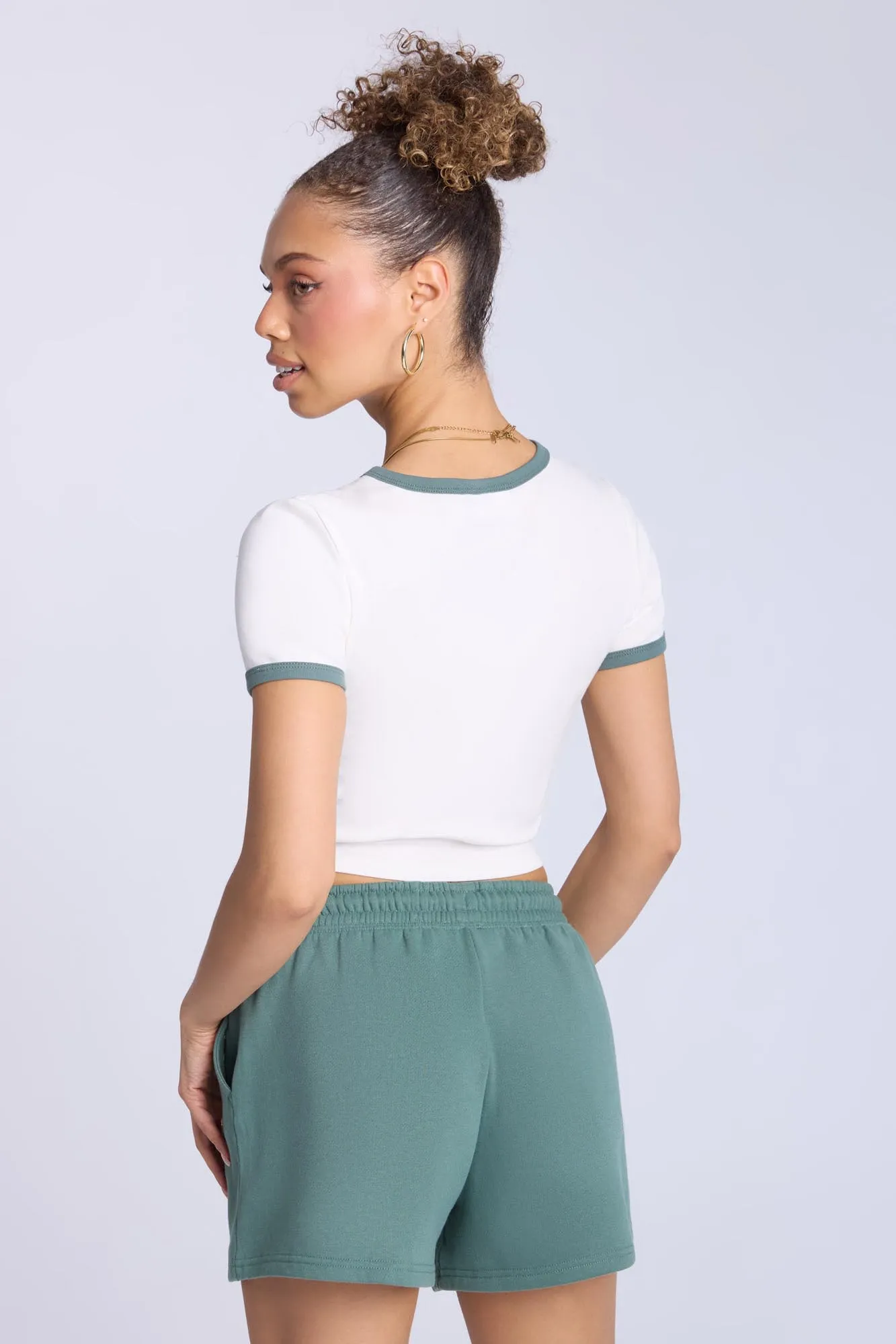 Ribbed Crew Neck Baby Tee