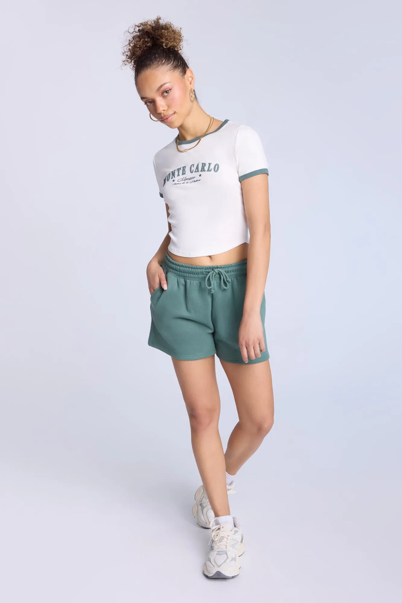 Ribbed Crew Neck Baby Tee
