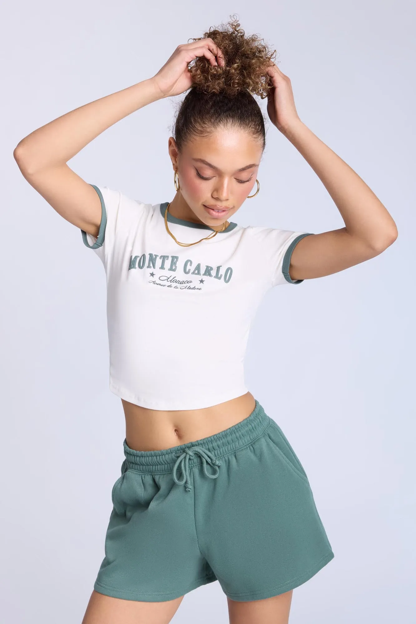 Ribbed Crew Neck Baby Tee