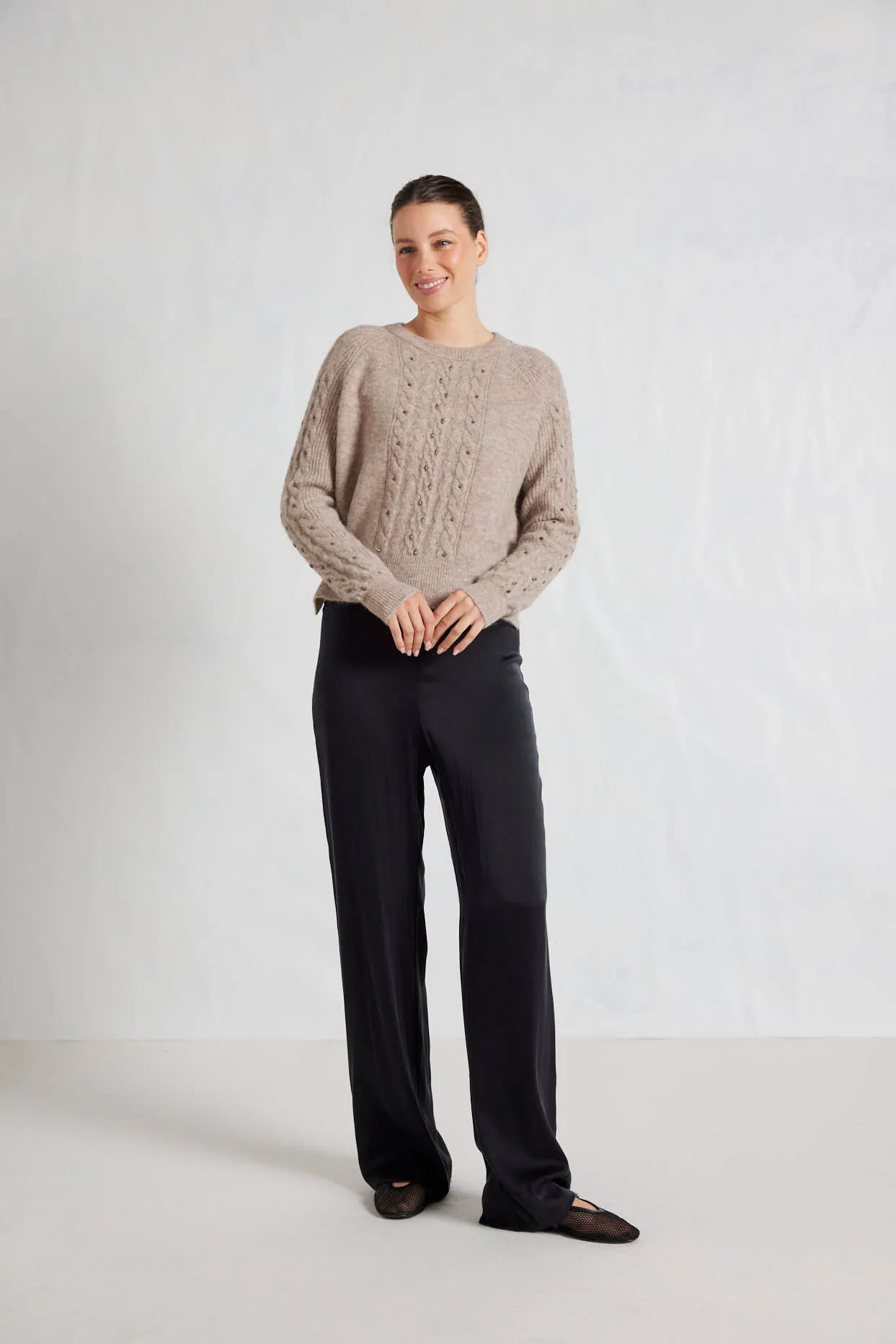 Rita Alpaca Sweater in Hazel