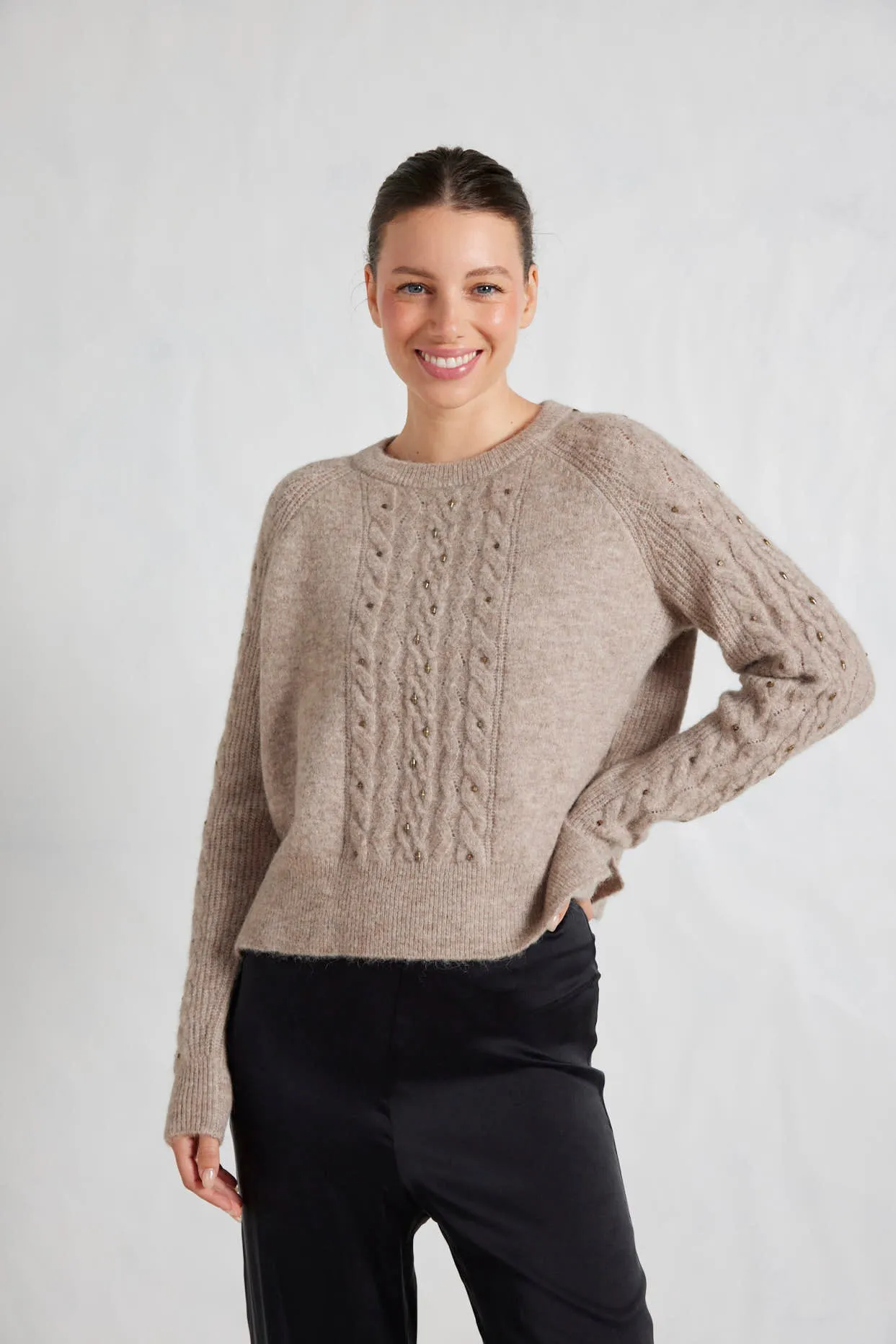 Rita Alpaca Sweater in Hazel