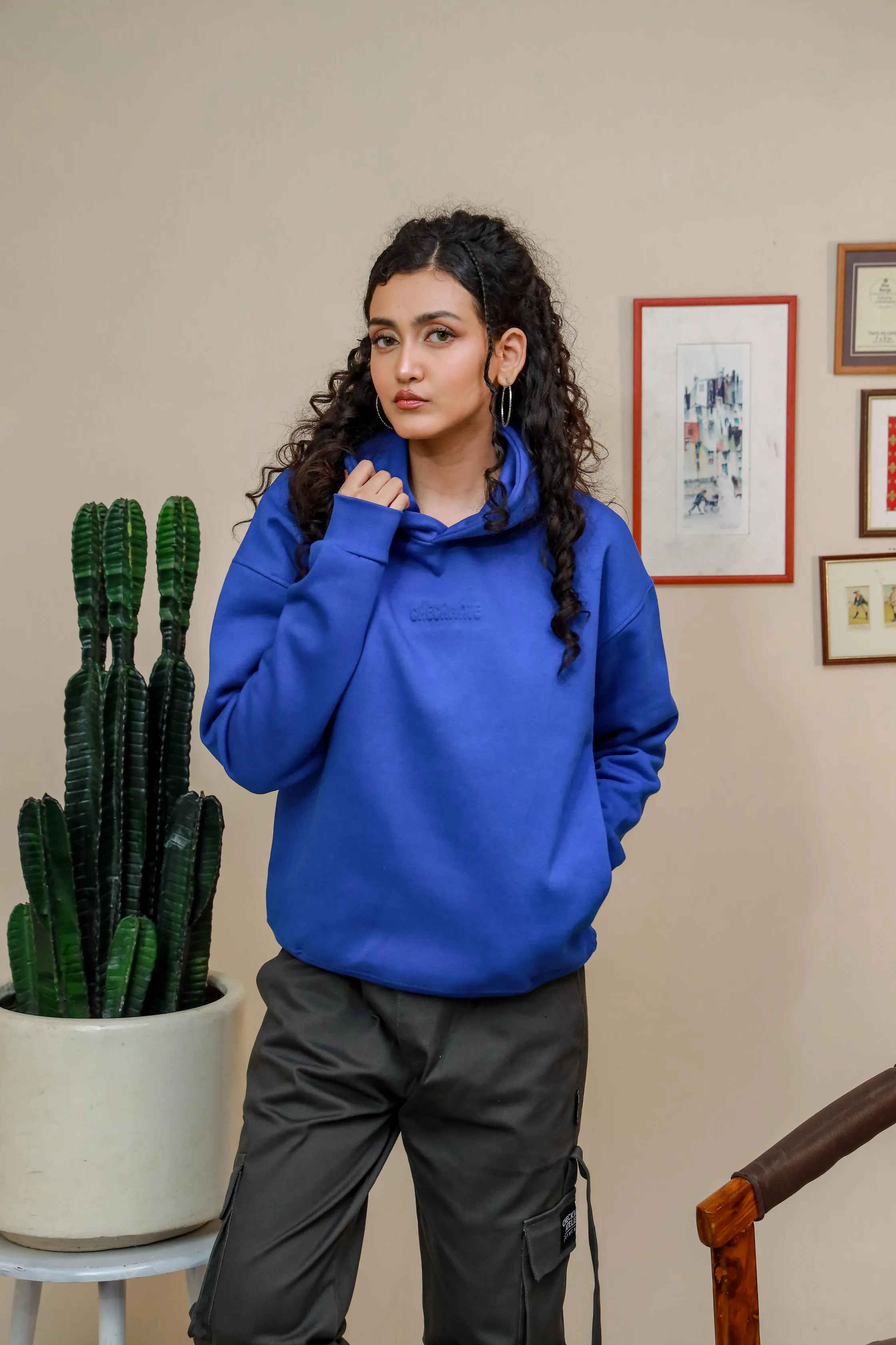 ROYAL BLUE HEAVY WEIGHT OVERSIZED HOODIE
