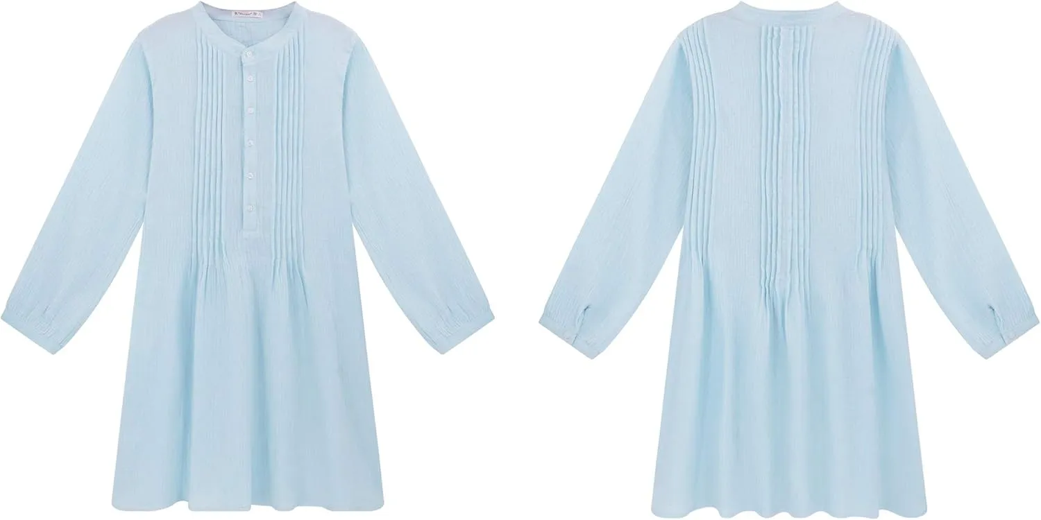 R.Vivimos Women's Tunic Dress Fall Cotton Button Down Long Sleeves Casual Mini Shirt Dress