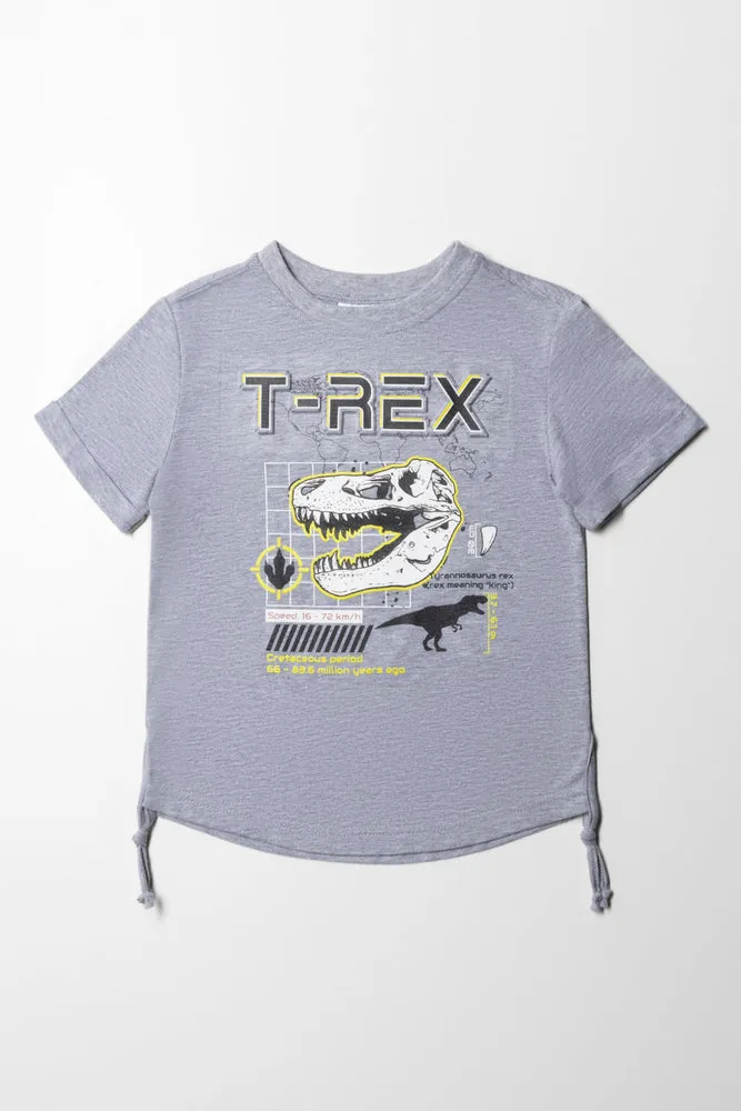 Side Tuxedo T-Shirt Grey