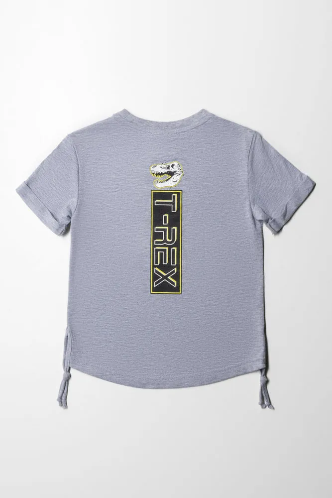 Side Tuxedo T-Shirt Grey