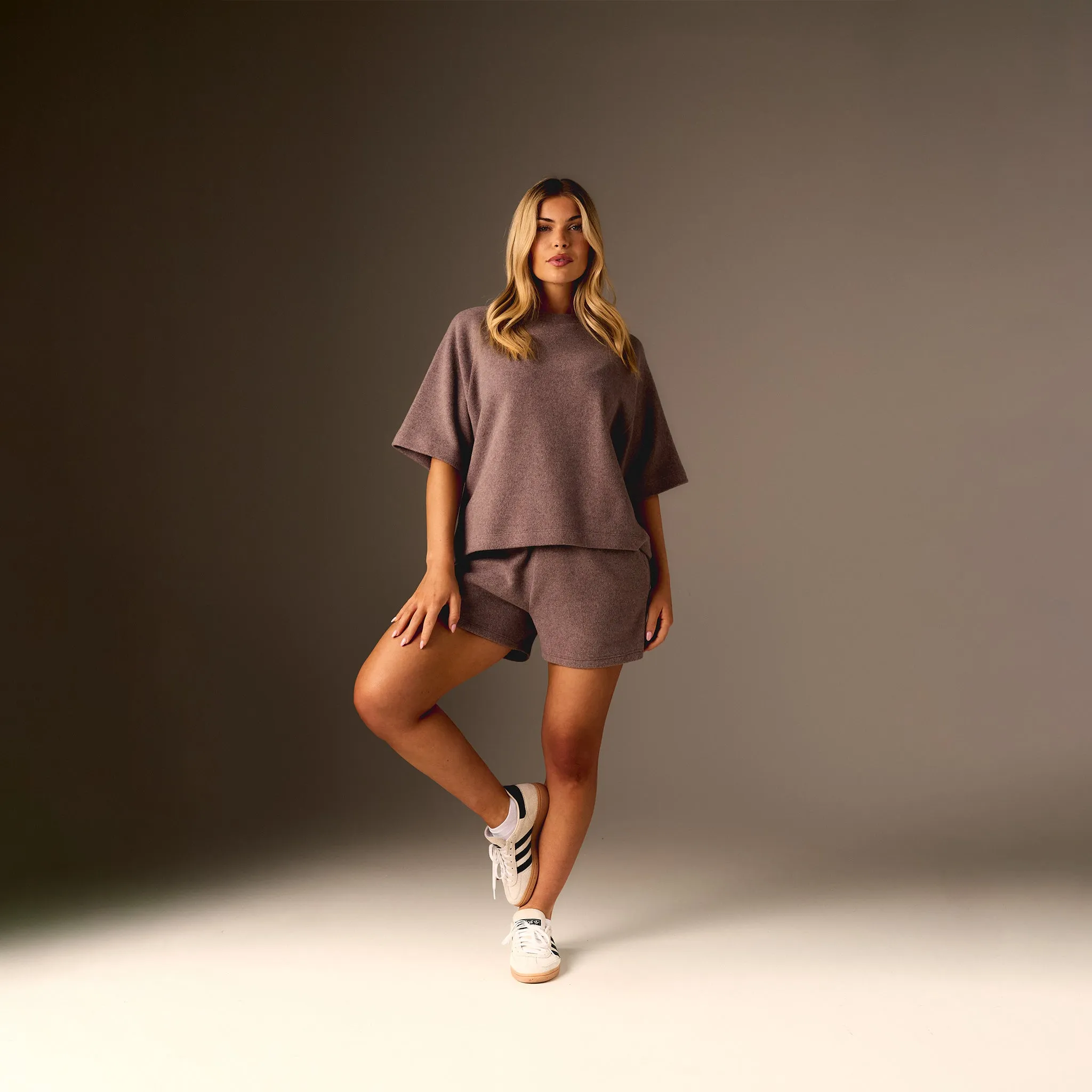 Soft Knit Twinset | Brown