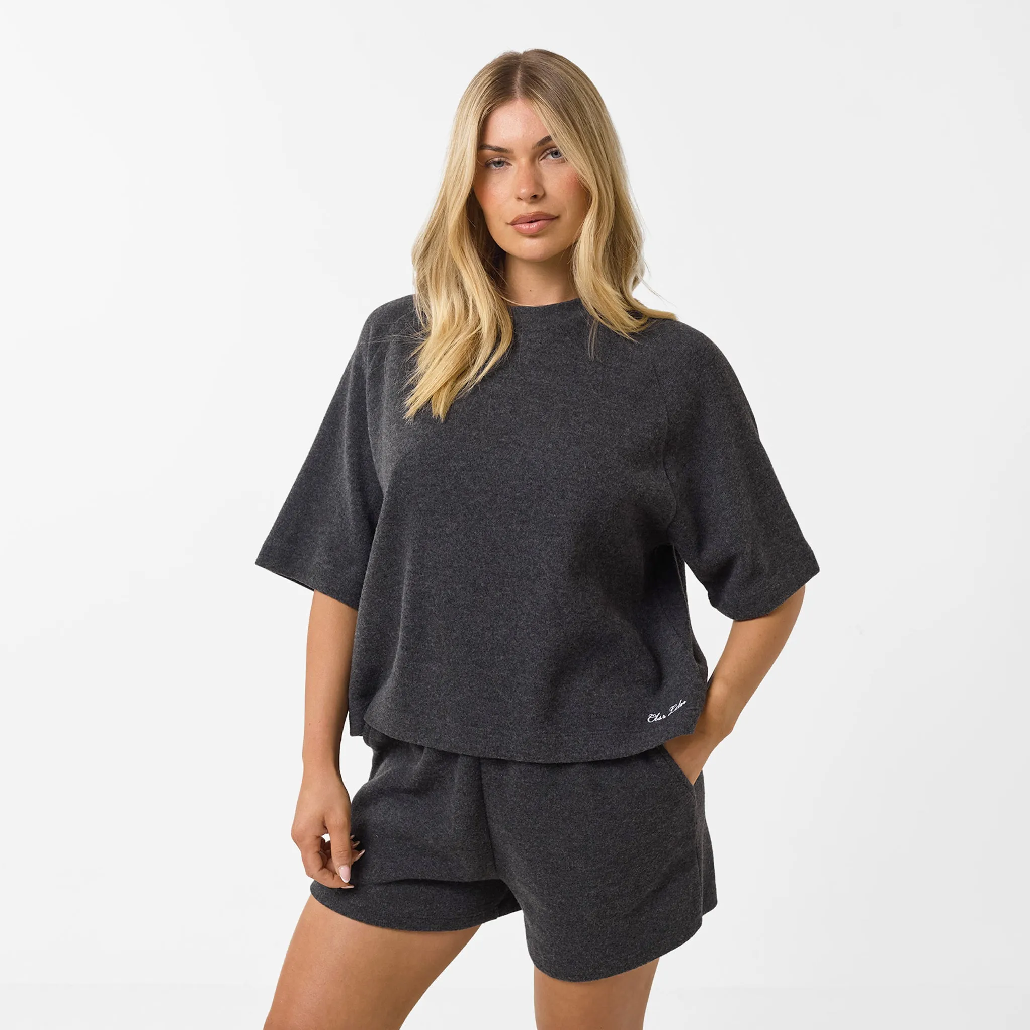 Soft Knit Twinset | Charcoal