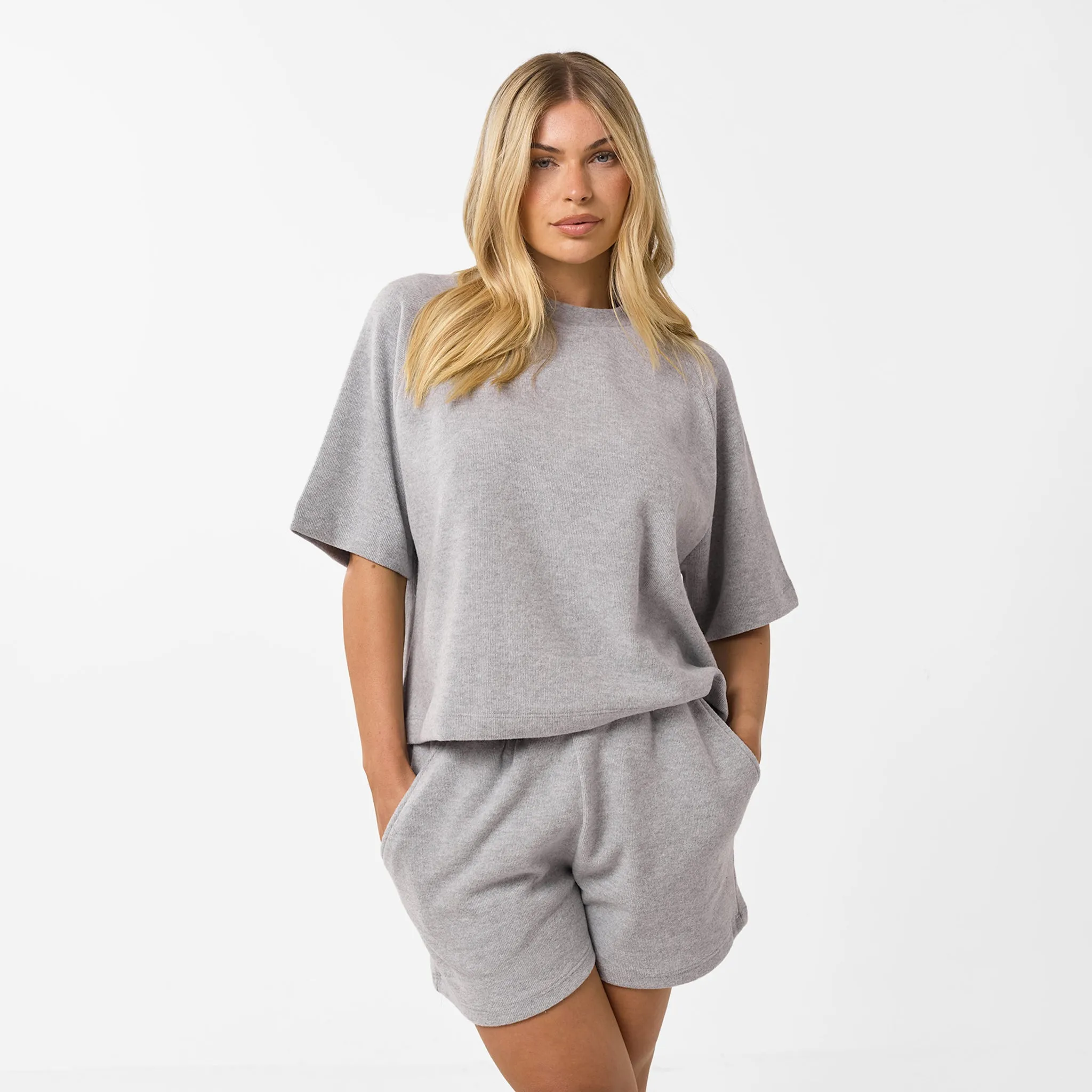 Soft Knit Twinset | Grey Marl