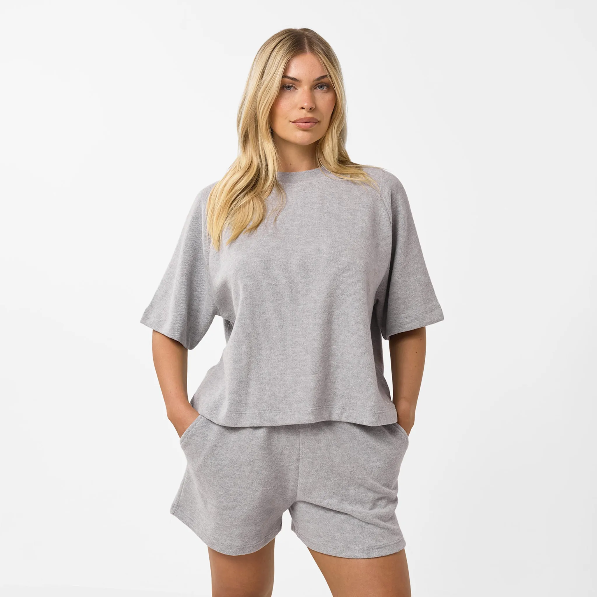Soft Knit Twinset | Grey Marl