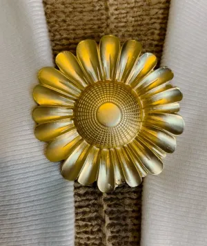 Sweater Clips Flat Gold Sunflower Cardigan Clasp for Sweater Clip for Sweater Guard Birthday Gift Kimono Fastener Gift for Her by Fabulici