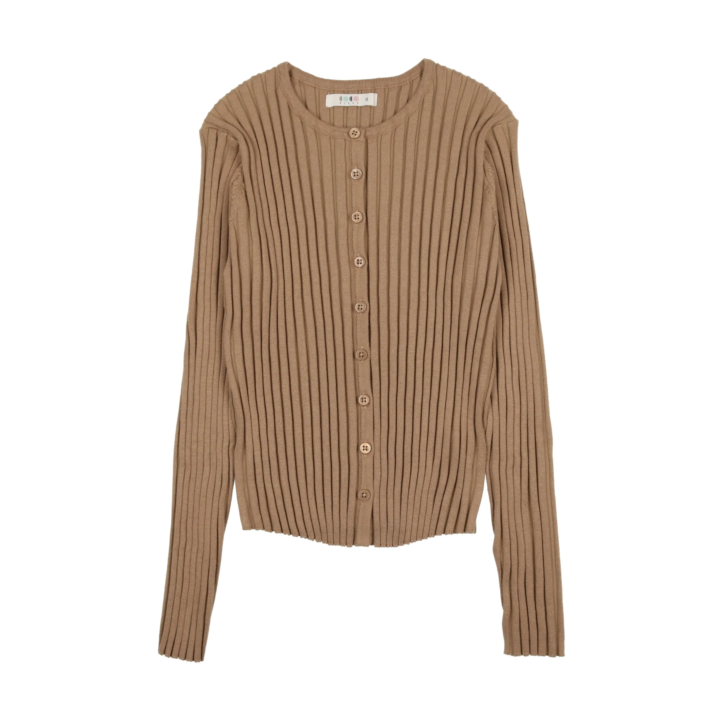 Tan Ribbed Cardigan