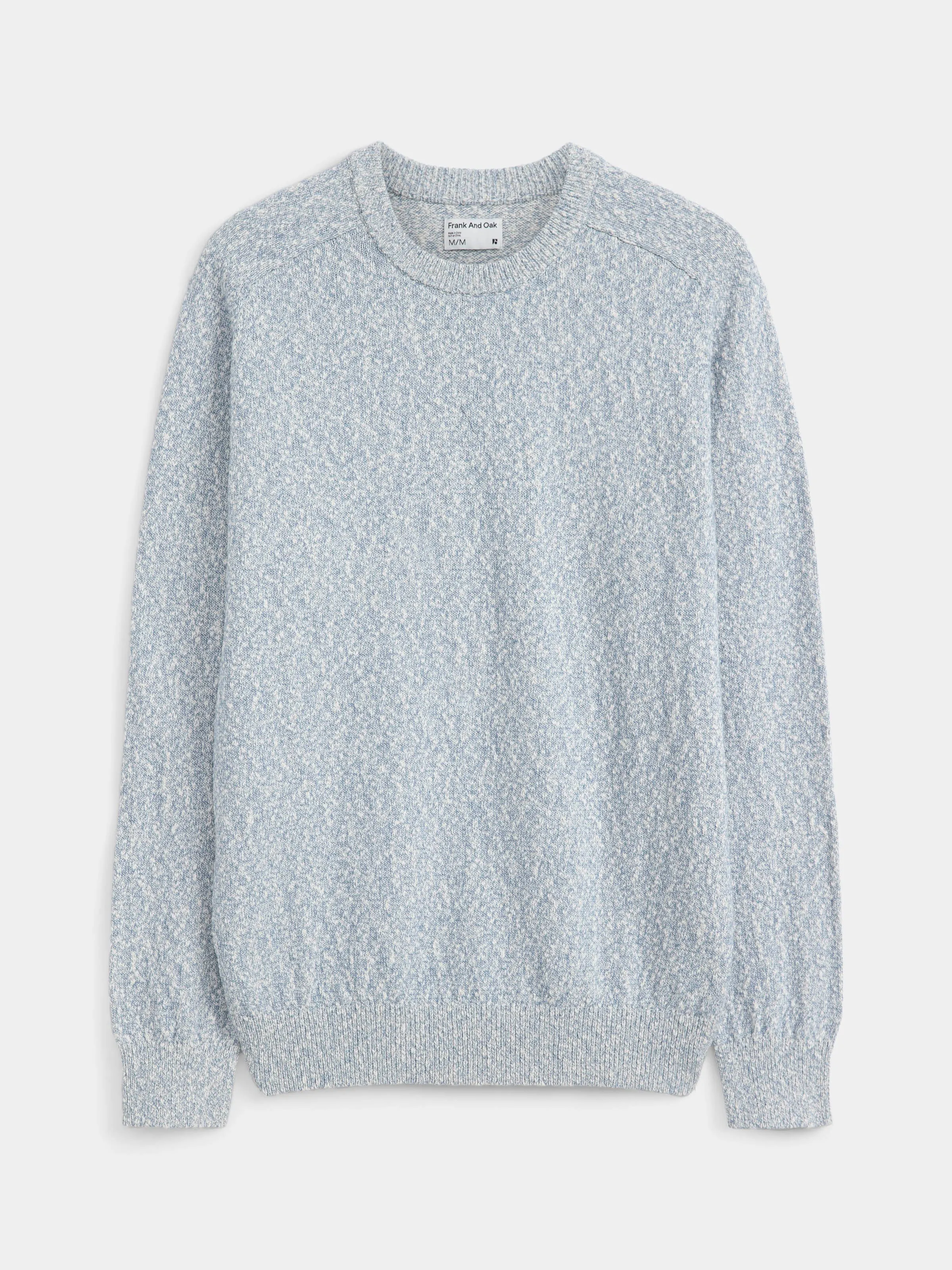 The Marled Raglan Sweater in Storm Blue