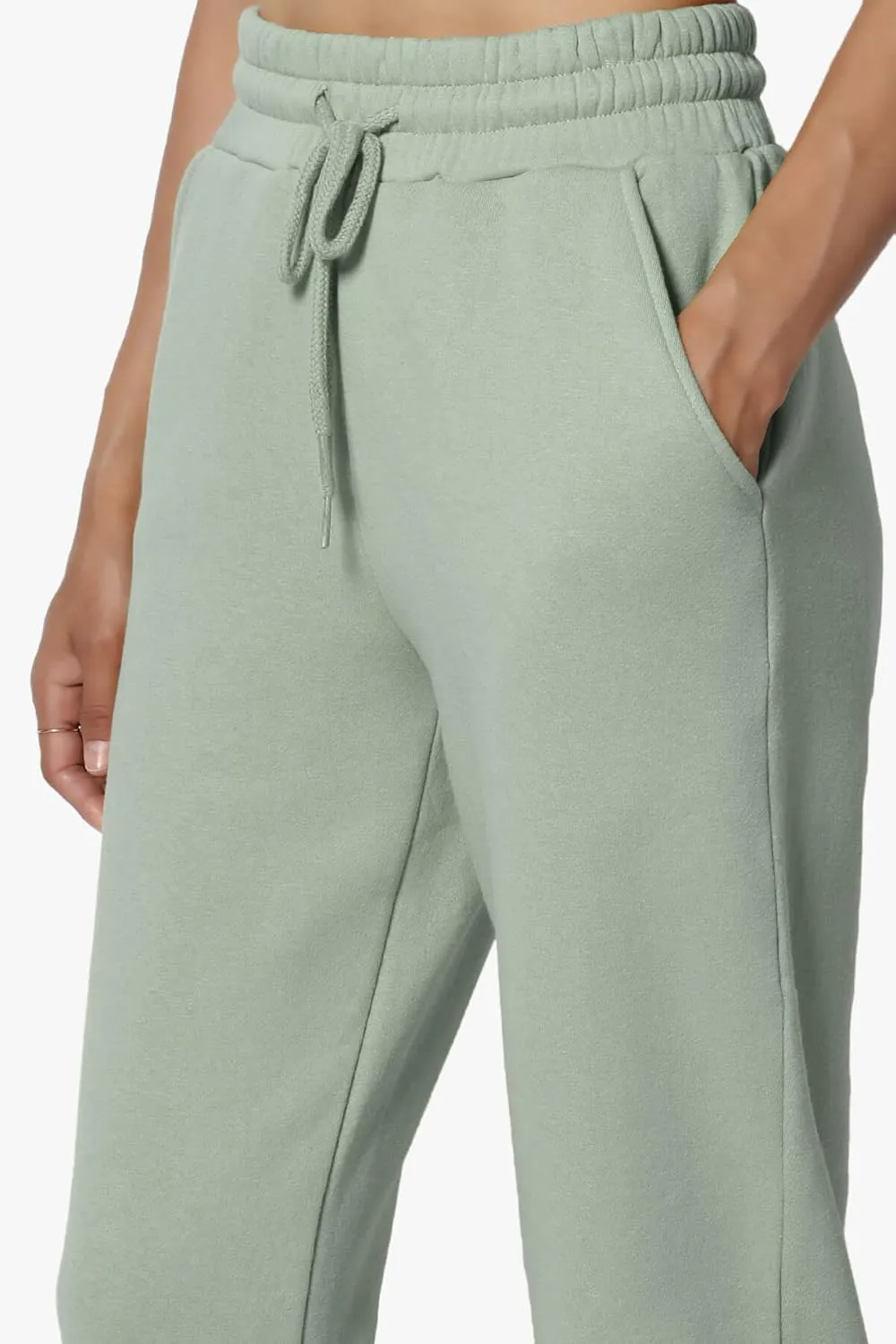 TheMogan Women's S~3X Lounge FleecePullover Sweatshirt Drawstring Jogger Sweat Pants SET