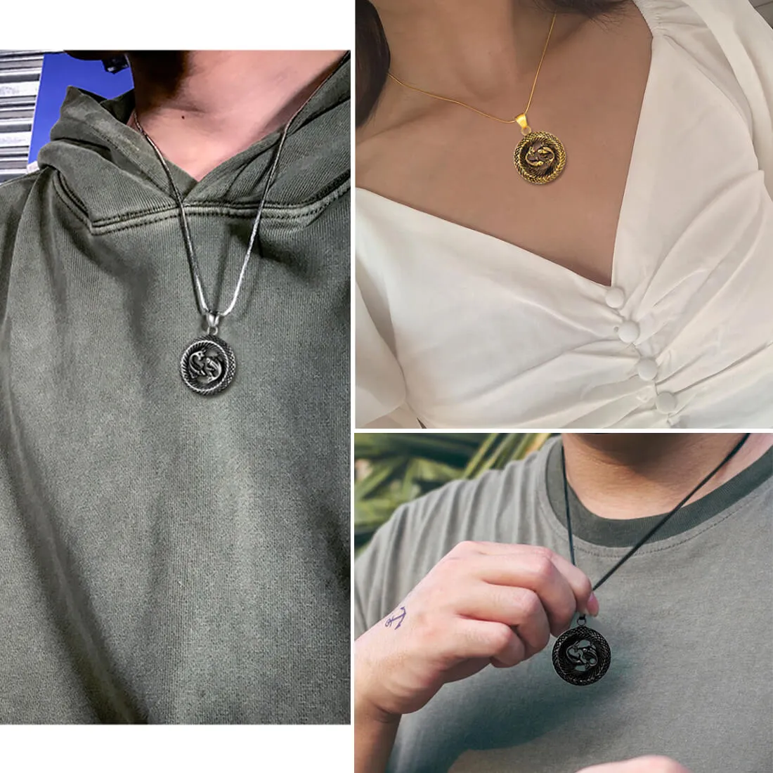 Tokyo Mart Men Zodiac Pisces Necklace Pendant Star Sign Constellation Jewelry Women Boys Girls Birthday Gift
