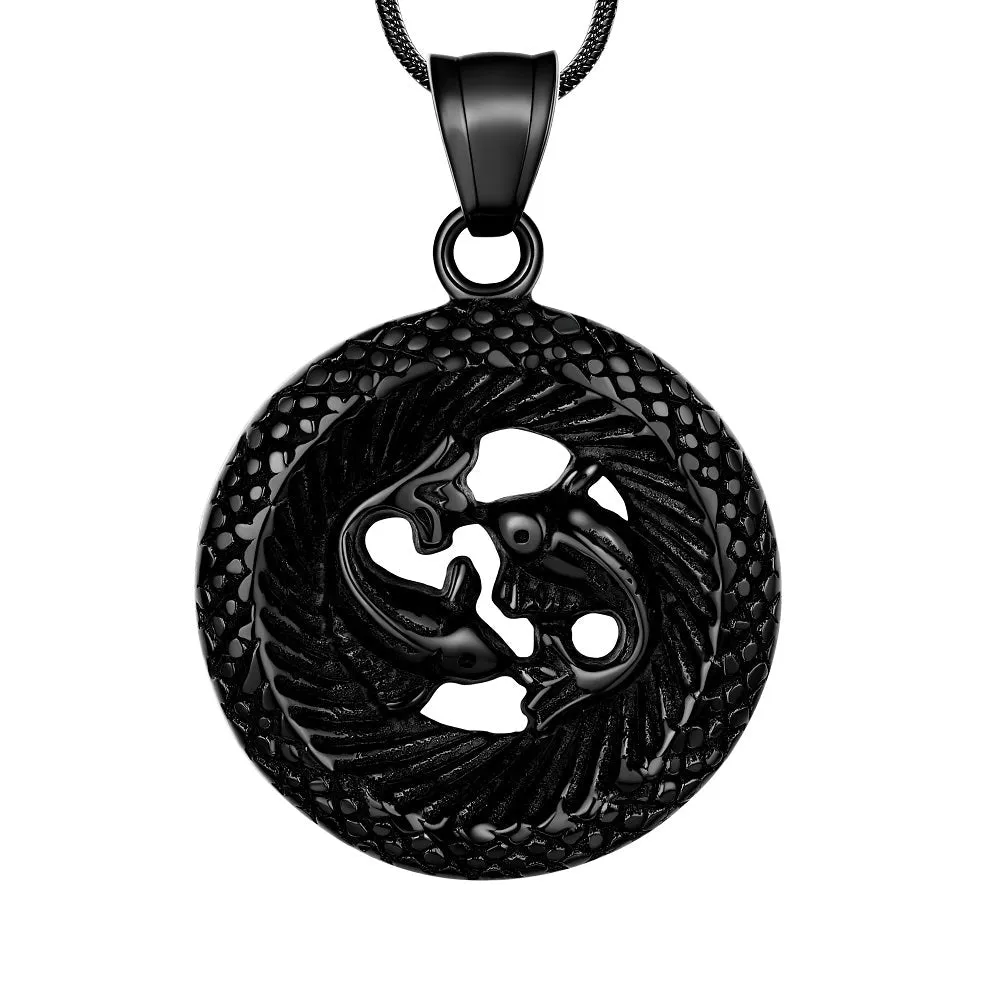 Tokyo Mart Men Zodiac Pisces Necklace Pendant Star Sign Constellation Jewelry Women Boys Girls Birthday Gift