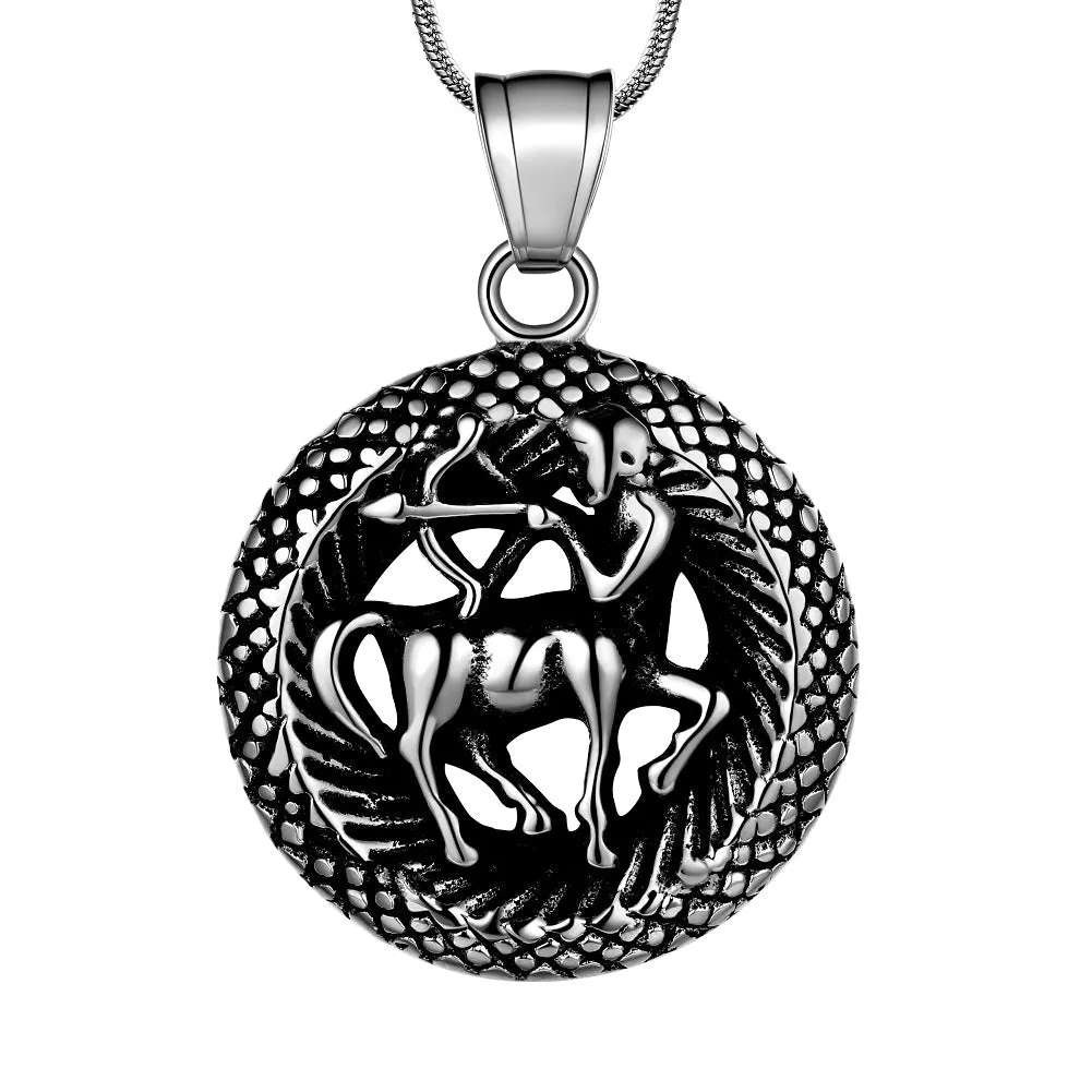 Tokyo Mart Men Zodiac Sagittarius Necklace Pendant Star Sign Constellation Jewelry Women Boys Girls Birthday Gift