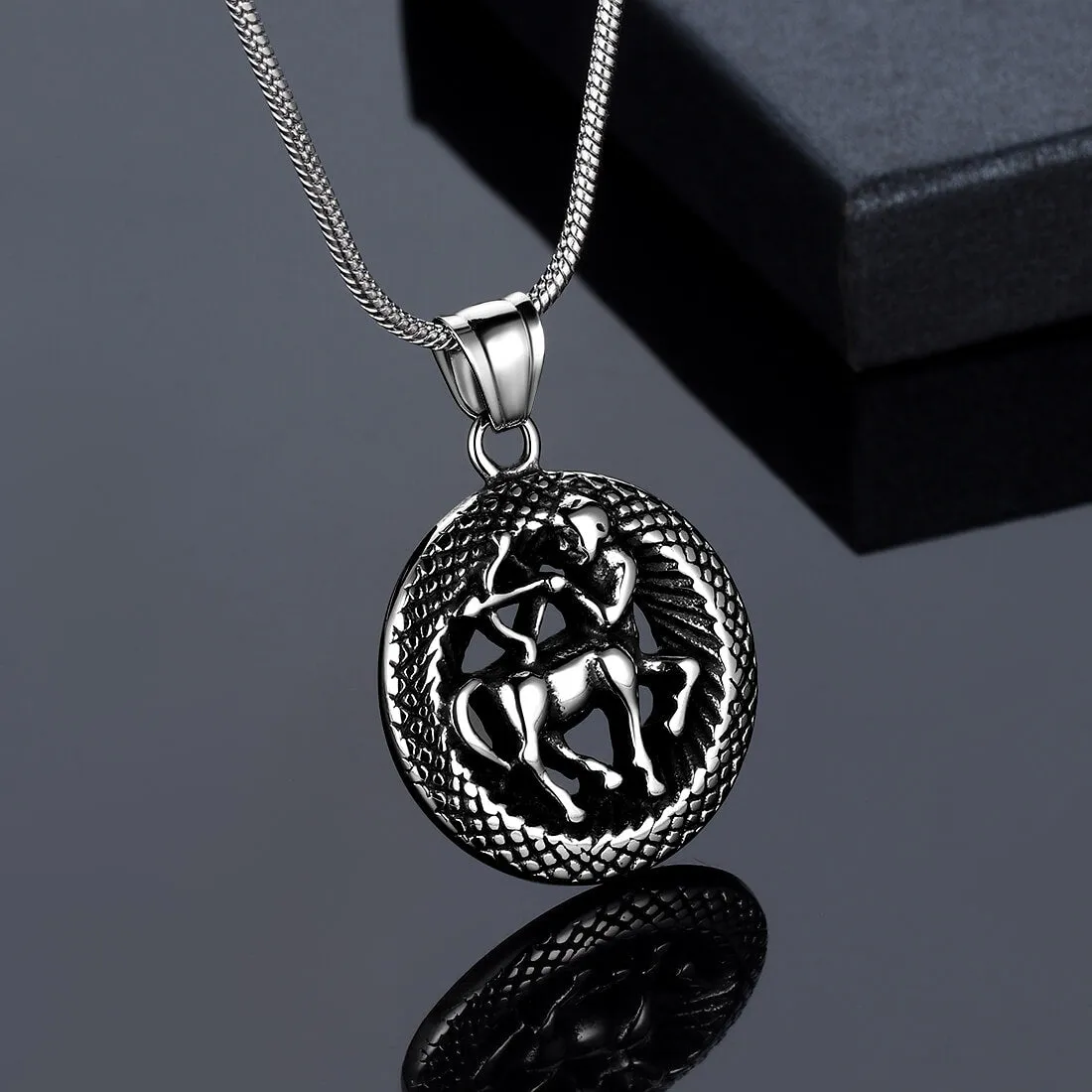 Tokyo Mart Men Zodiac Sagittarius Necklace Pendant Star Sign Constellation Jewelry Women Boys Girls Birthday Gift