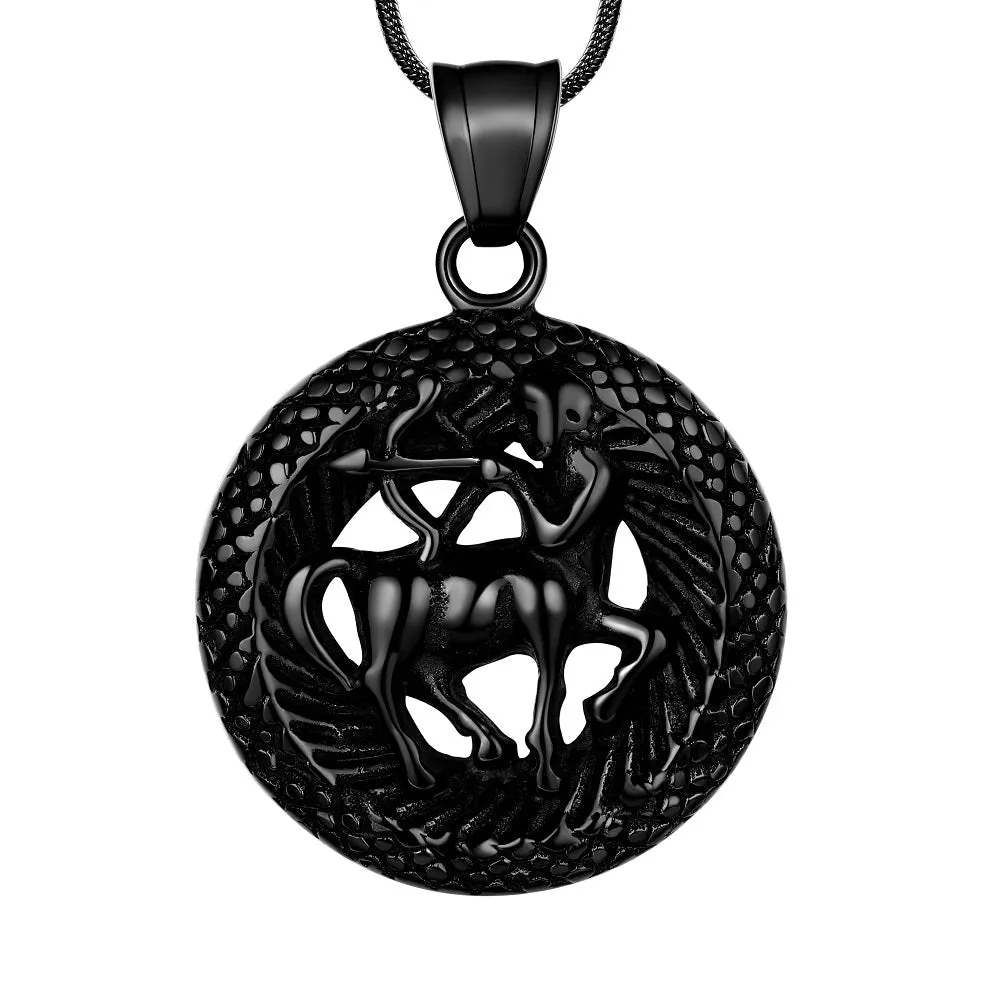 Tokyo Mart Men Zodiac Sagittarius Necklace Pendant Star Sign Constellation Jewelry Women Boys Girls Birthday Gift