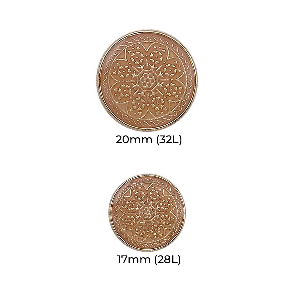 Traditional Design Lamination Shank Metal Buttons for Ethnic Wear