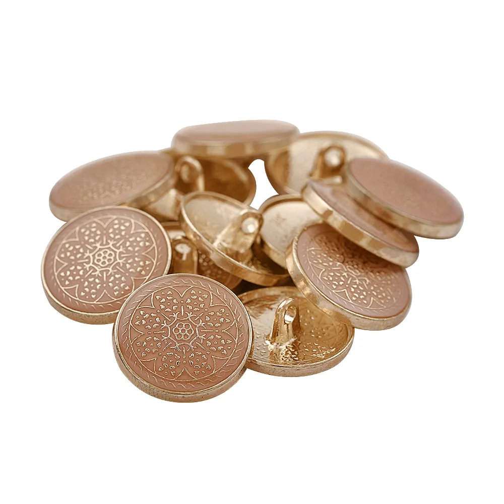 Traditional Design Lamination Shank Metal Buttons for Ethnic Wear