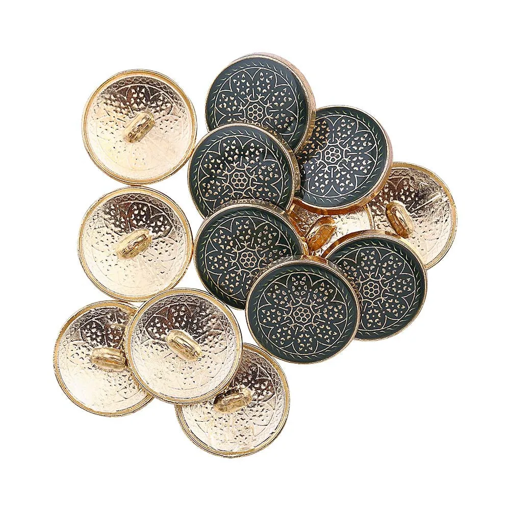 Traditional Design Lamination Shank Metal Buttons for Ethnic Wear