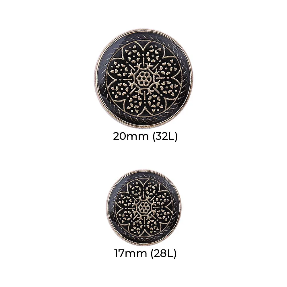 Traditional Design Lamination Shank Metal Buttons for Ethnic Wear