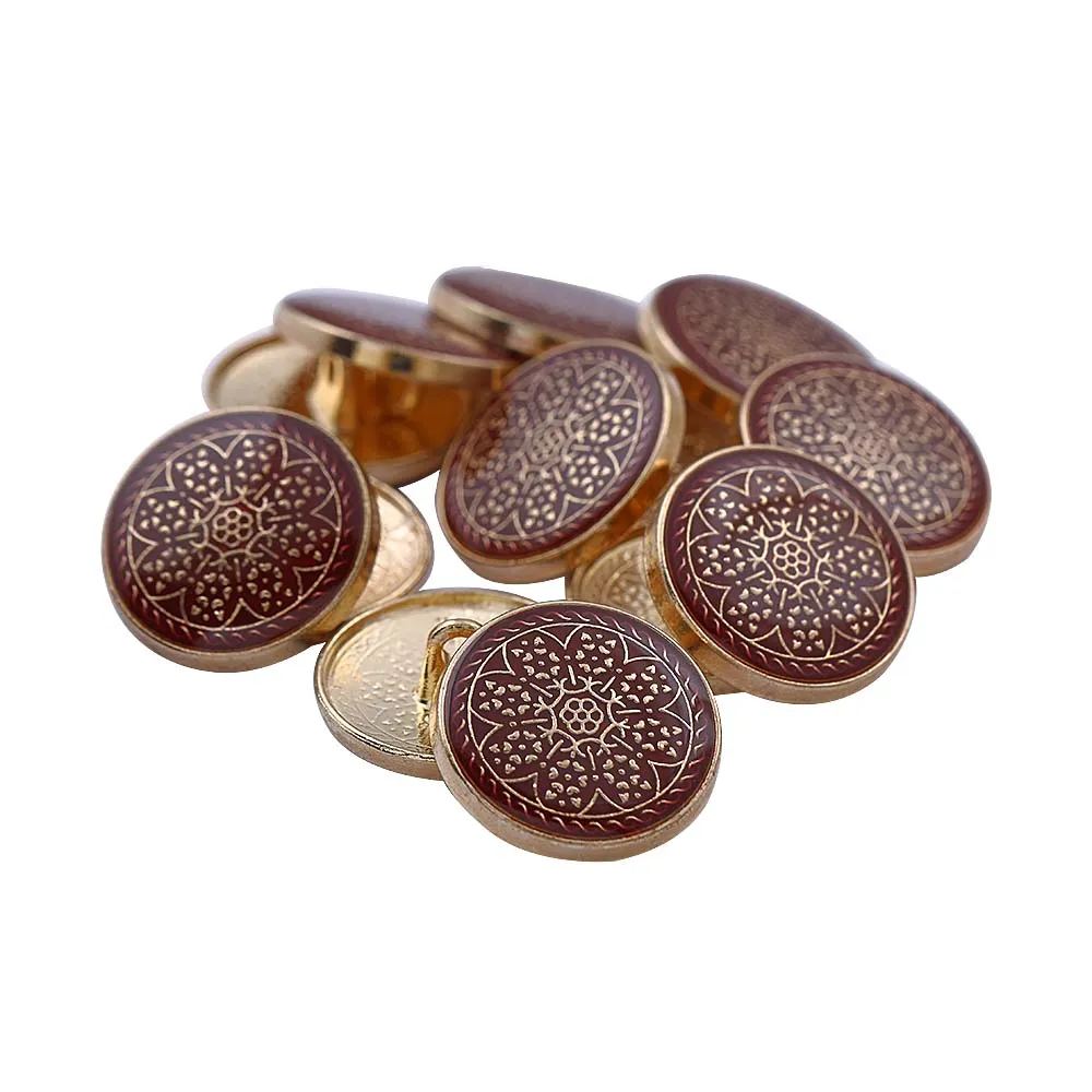 Traditional Design Lamination Shank Metal Buttons for Ethnic Wear