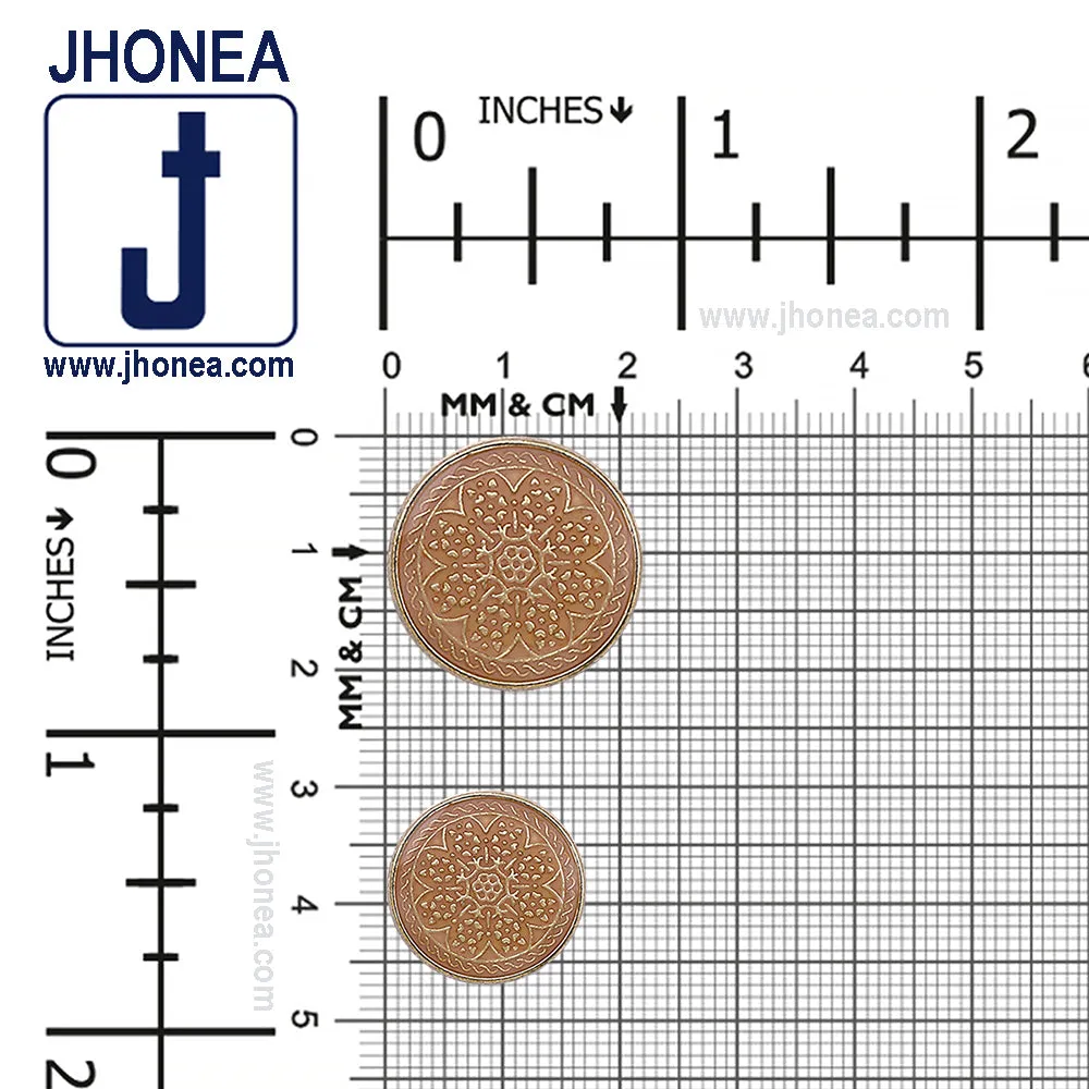 Traditional Design Lamination Shank Metal Buttons for Ethnic Wear