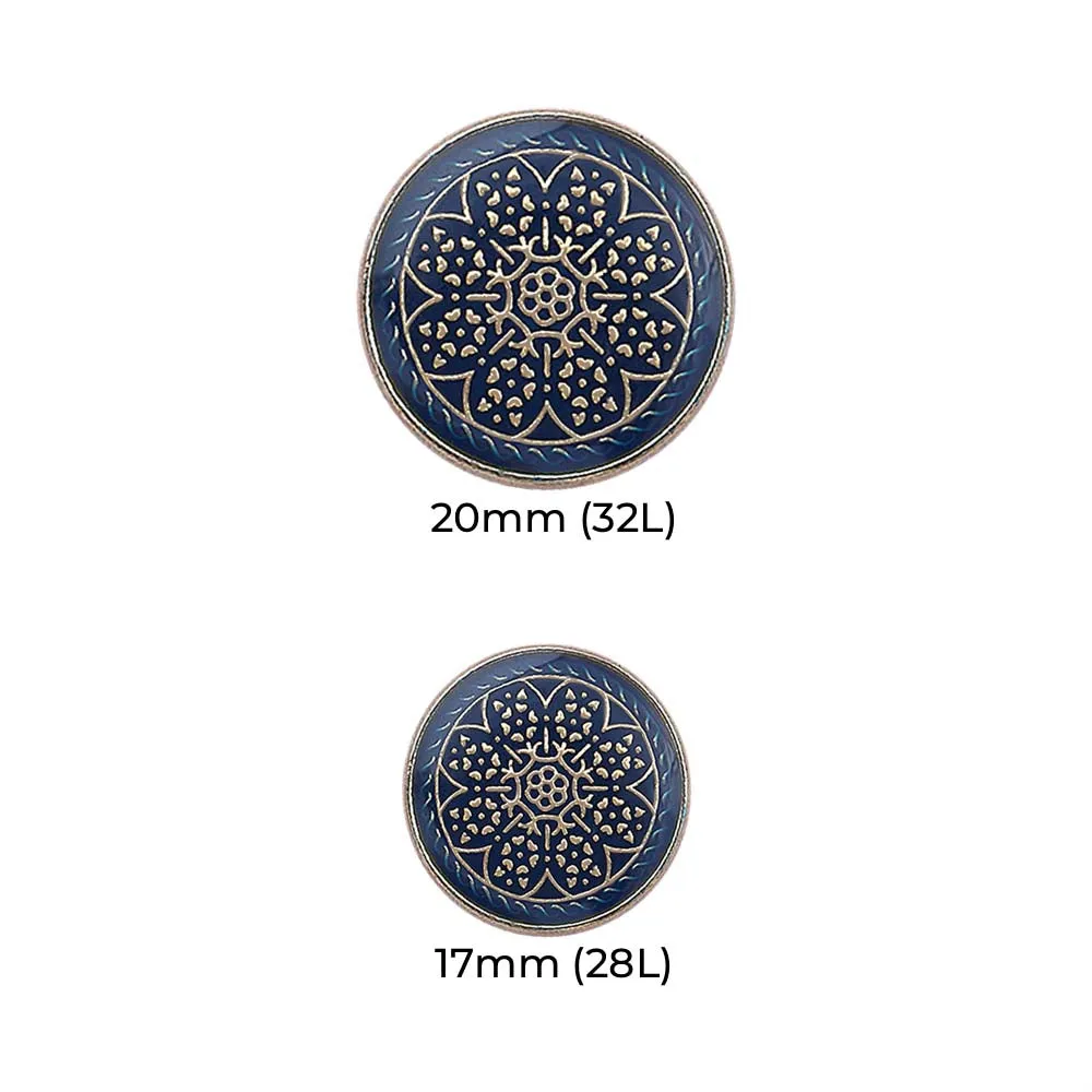 Traditional Design Lamination Shank Metal Buttons for Ethnic Wear