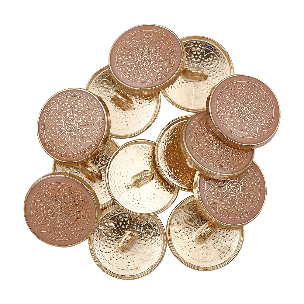 Traditional Design Lamination Shank Metal Buttons for Ethnic Wear