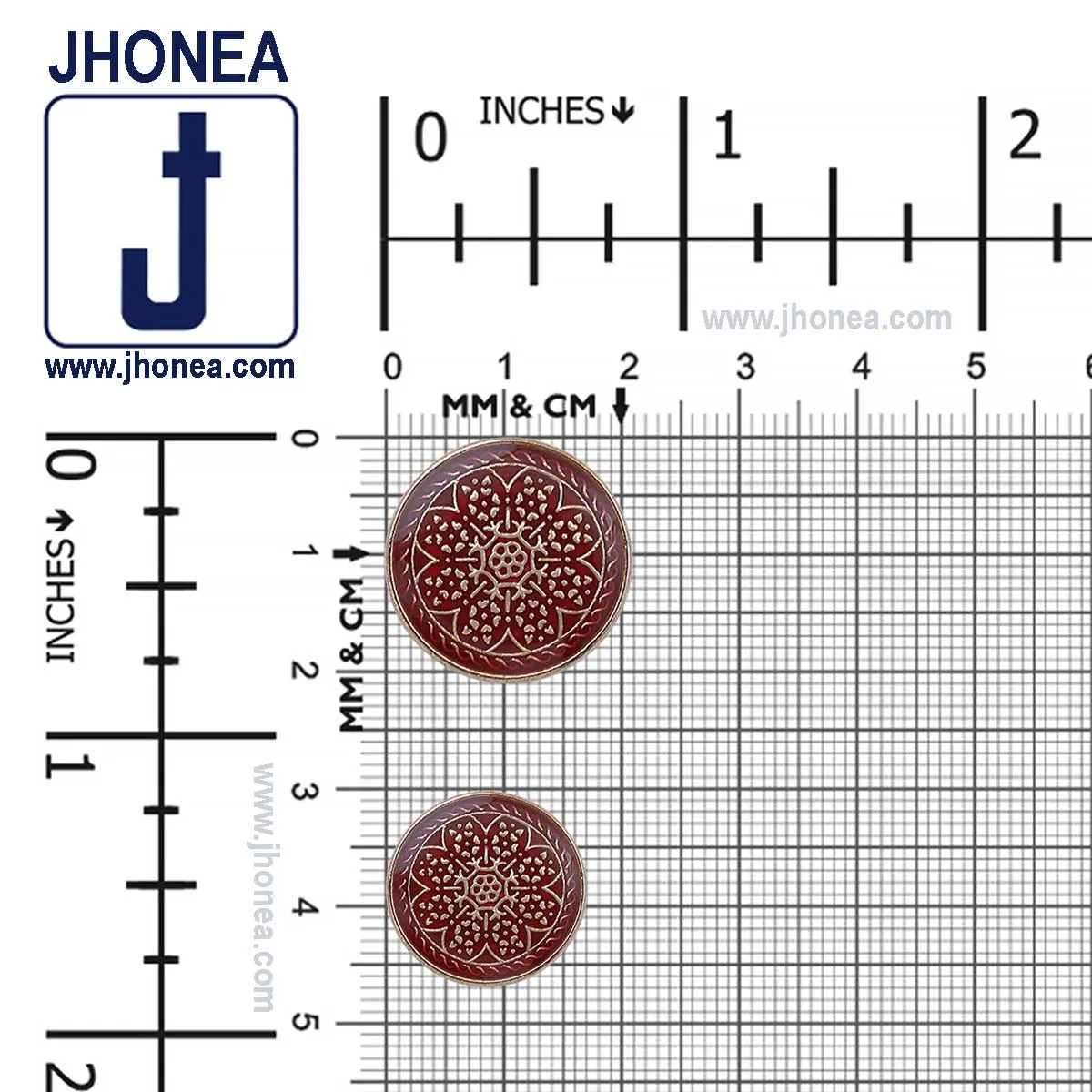 Traditional Design Lamination Shank Metal Buttons for Ethnic Wear