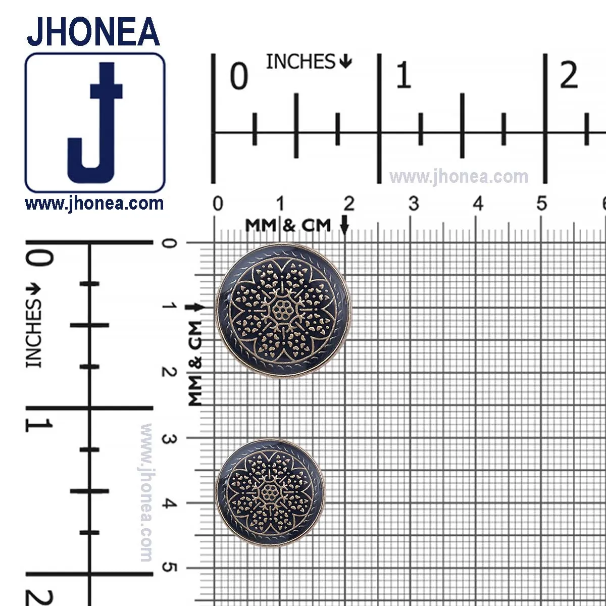 Traditional Design Lamination Shank Metal Buttons for Ethnic Wear