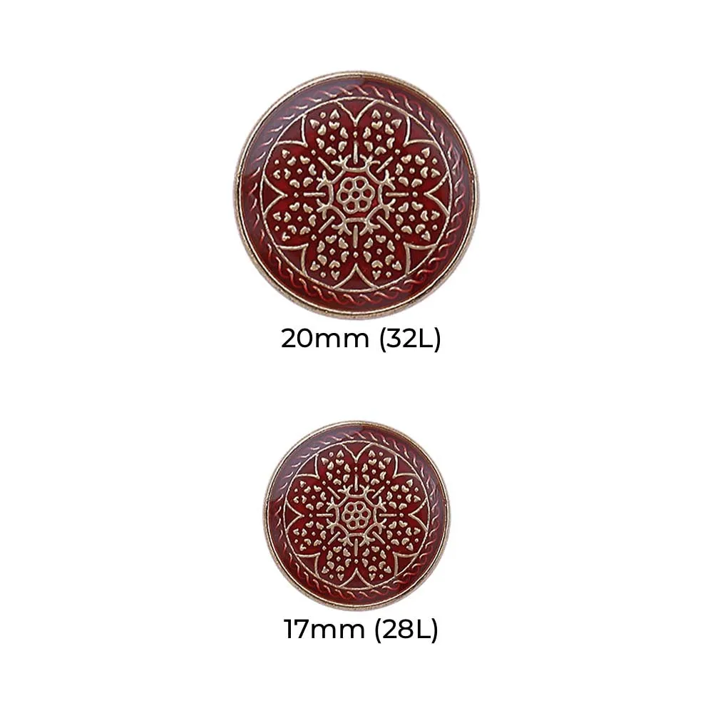 Traditional Design Lamination Shank Metal Buttons for Ethnic Wear