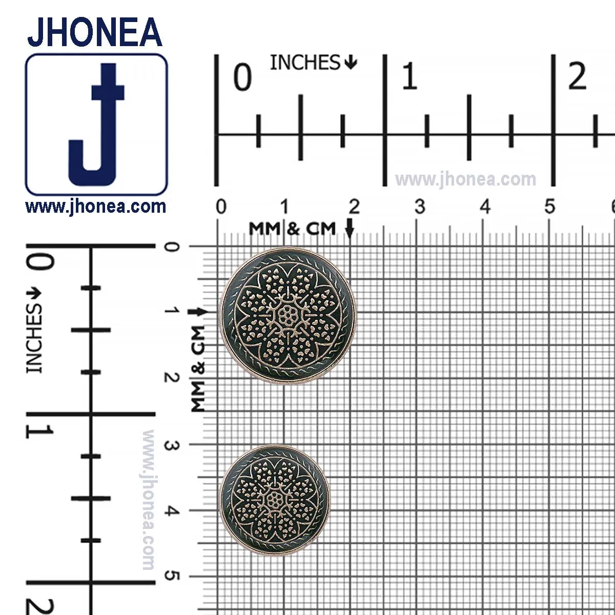 Traditional Design Lamination Shank Metal Buttons for Ethnic Wear