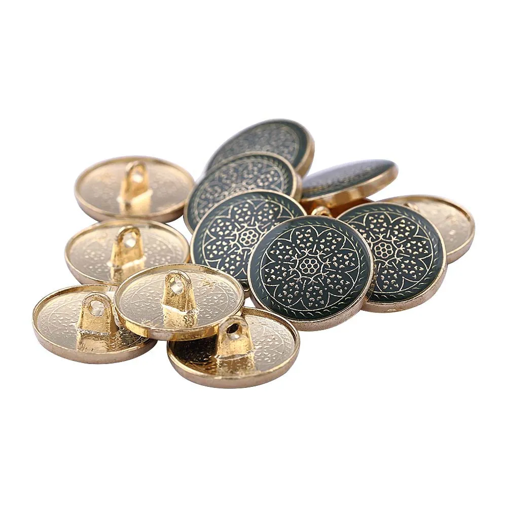 Traditional Design Lamination Shank Metal Buttons for Ethnic Wear