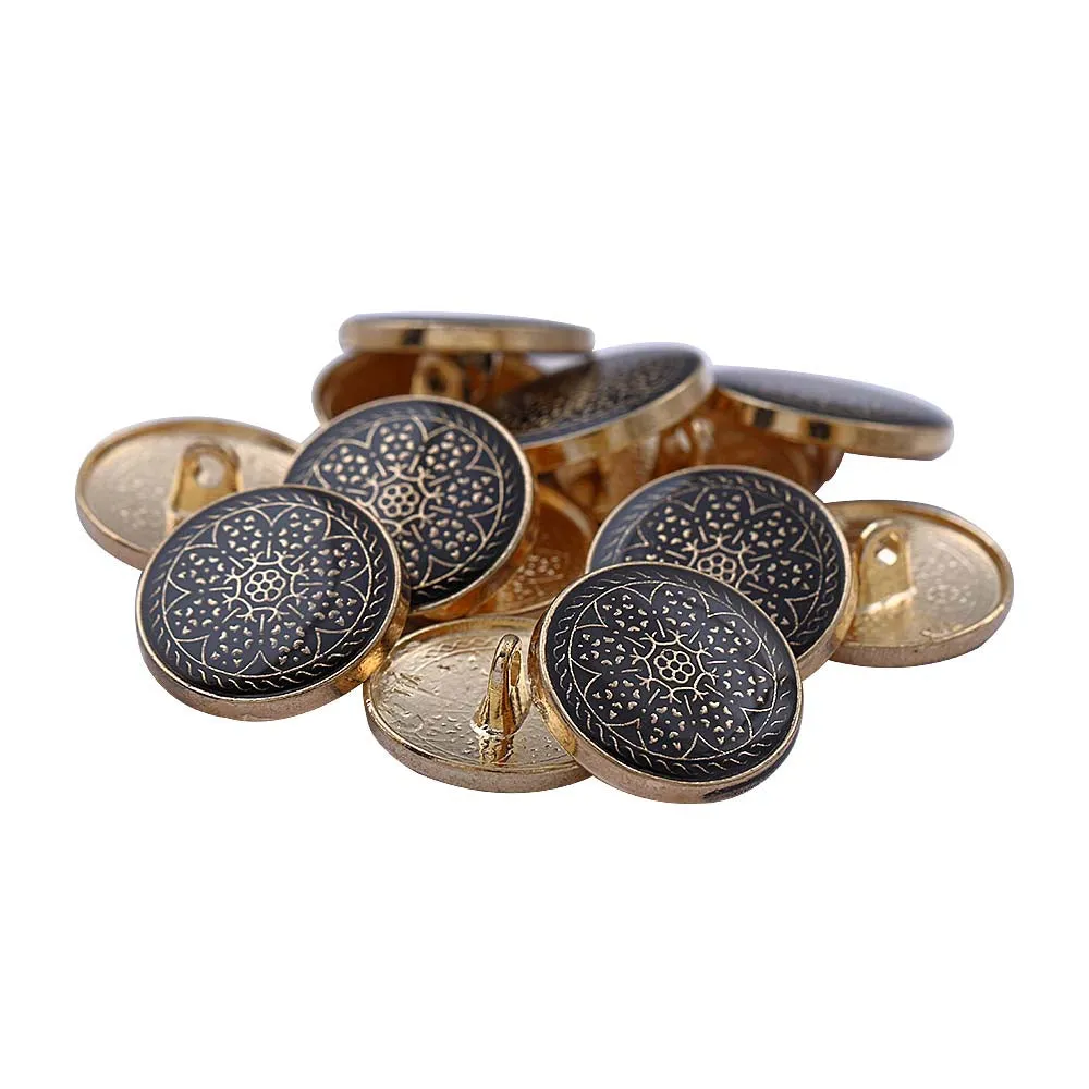 Traditional Design Lamination Shank Metal Buttons for Ethnic Wear