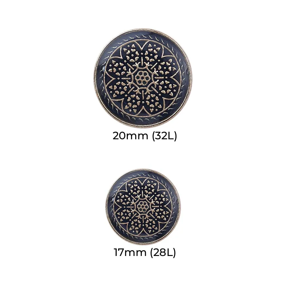 Traditional Design Lamination Shank Metal Buttons for Ethnic Wear
