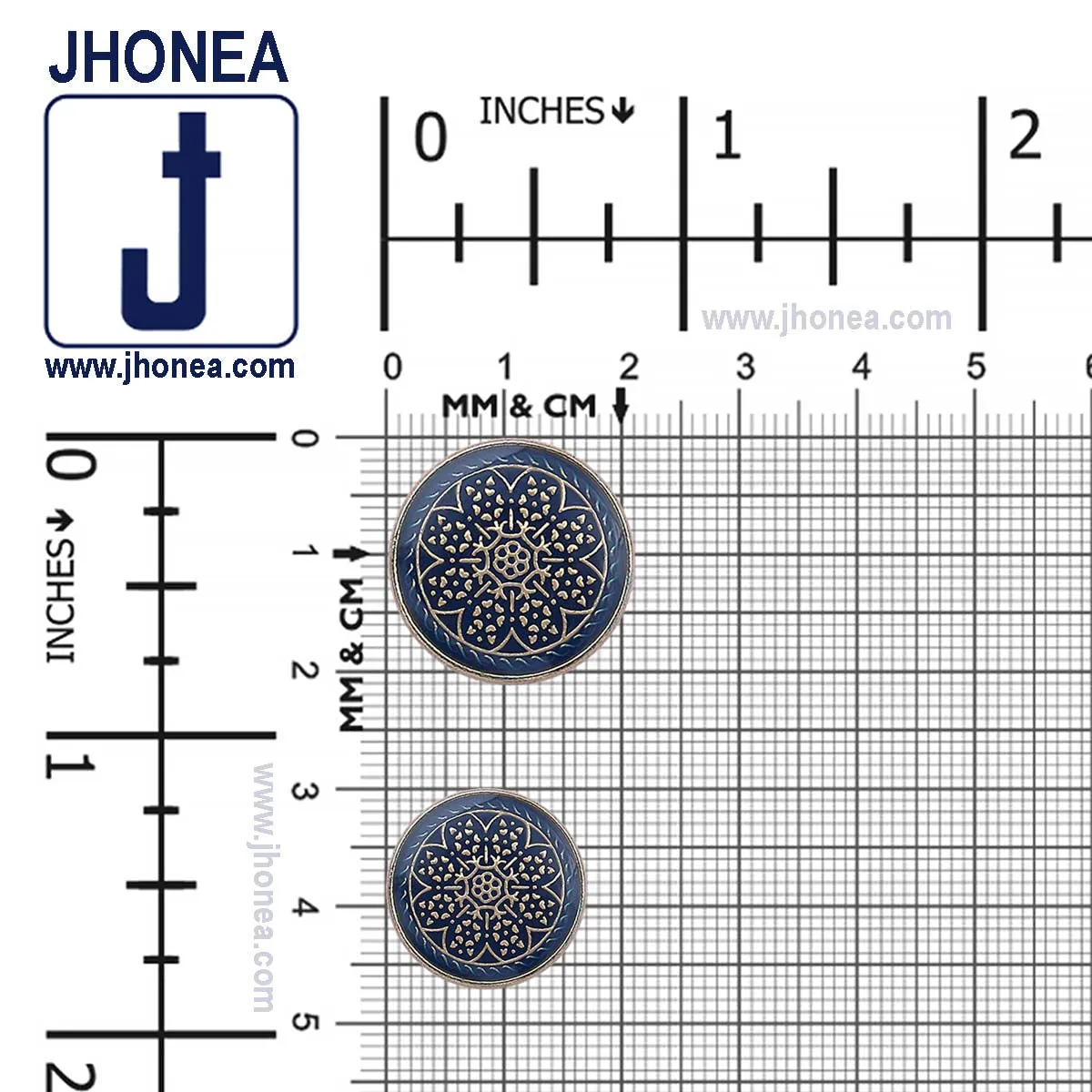 Traditional Design Lamination Shank Metal Buttons for Ethnic Wear