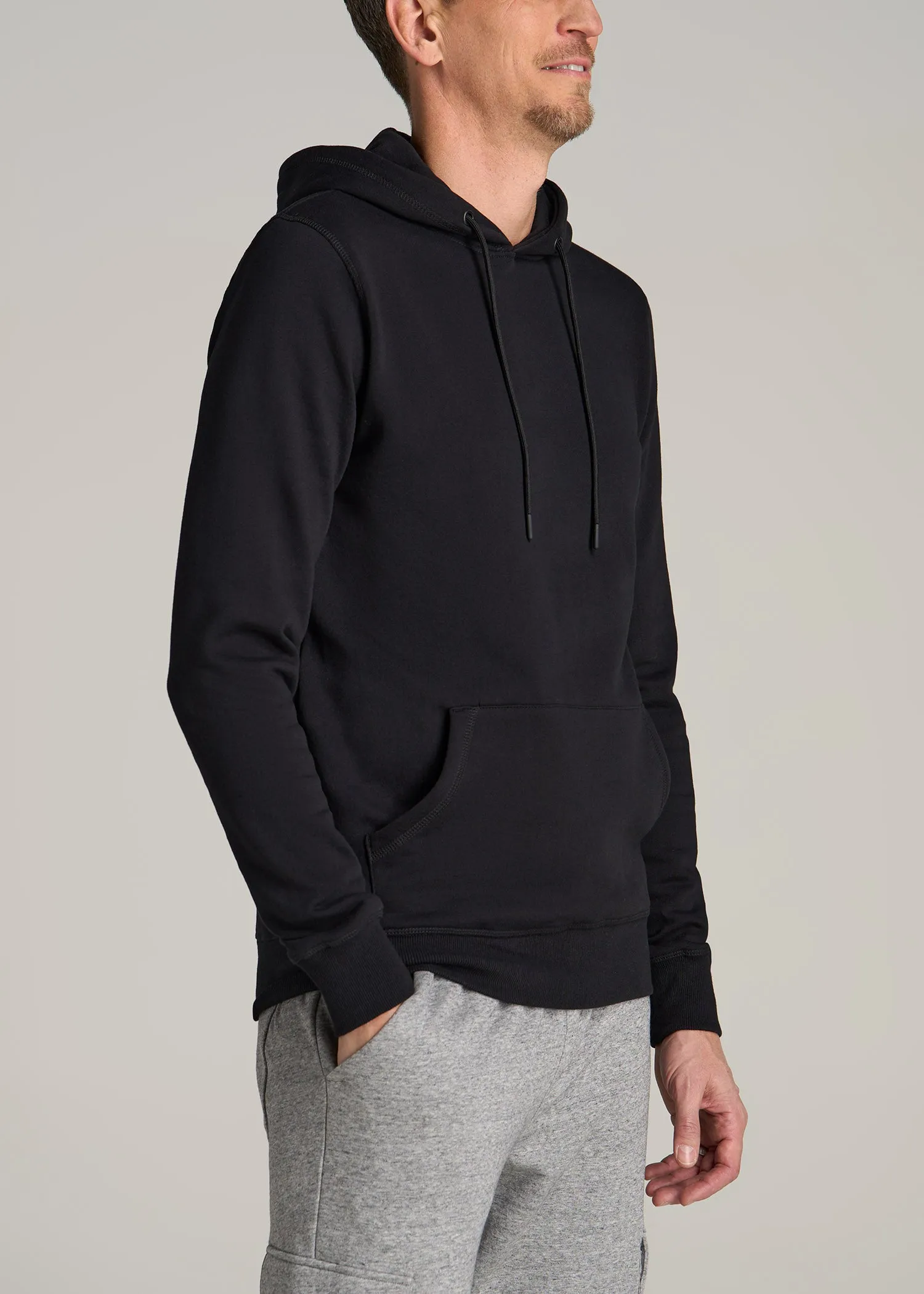 Wearever Fleece Pullover Men's Tall Hoodie in Black