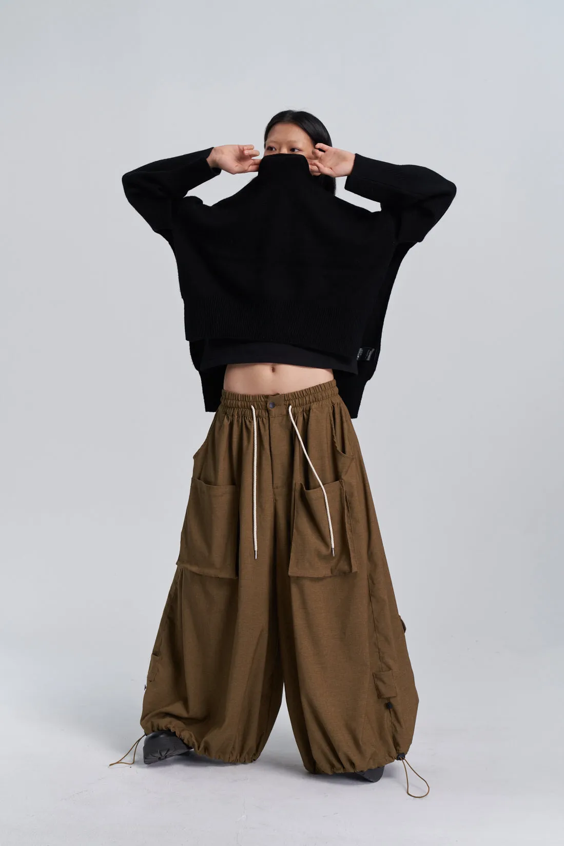 Wide Leg Yemi Pants - Coffee